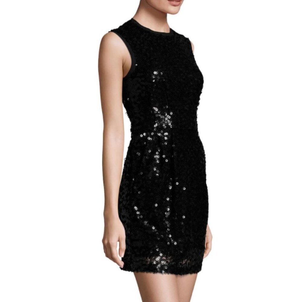 NWT Nanette Lepore Not Fade Away Sheath Dress Black Sequin Size 0 Orig‎ $598